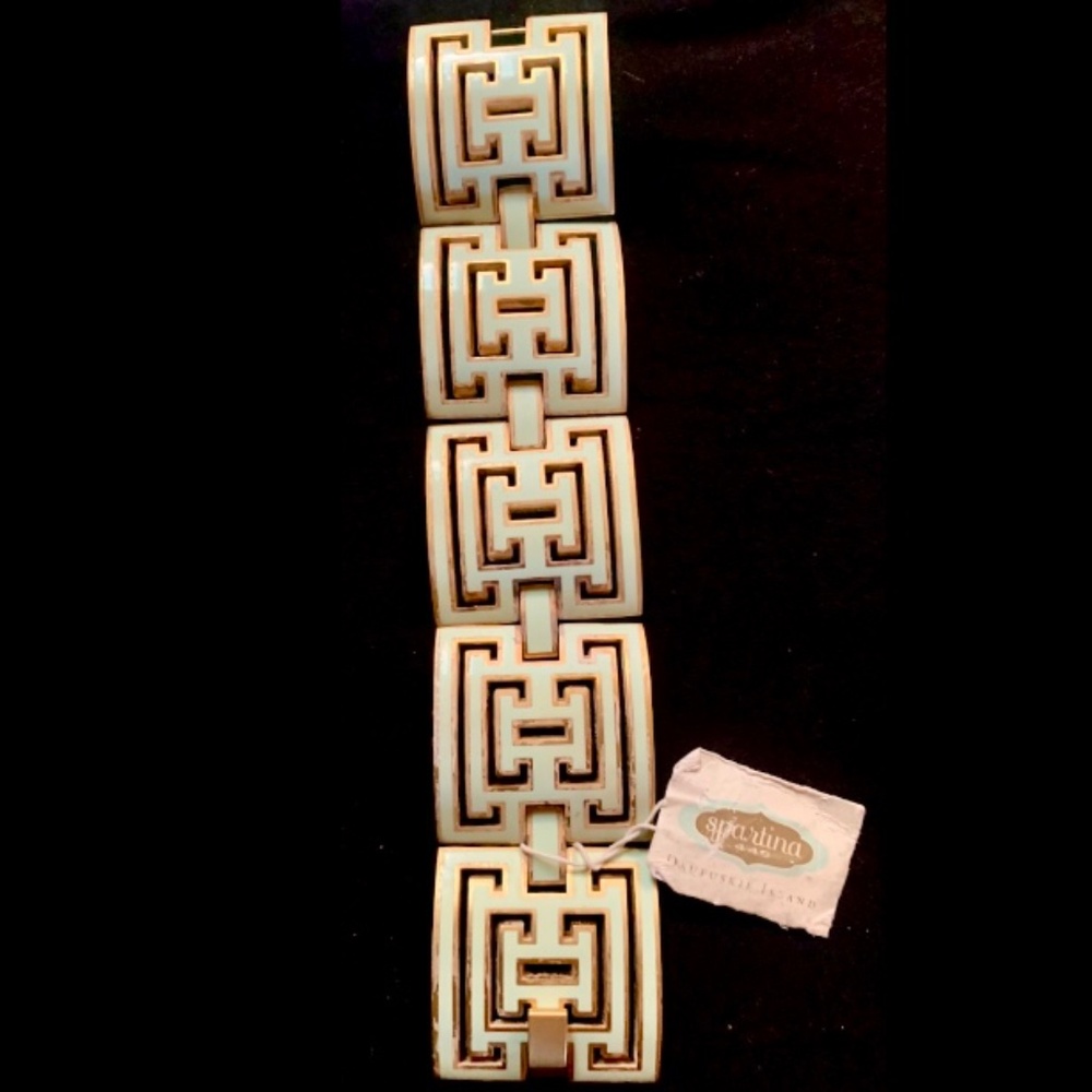 Spartina Greek Key Link Bracelet NWT